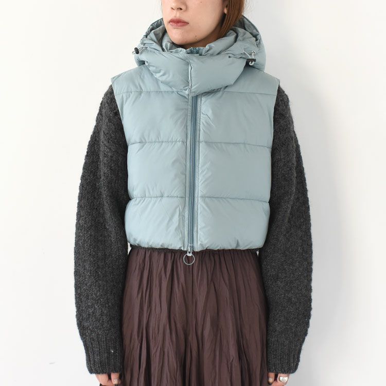 [ WILD THINGS × unfil ] cropped hoodie vest クロップドフーディベスト