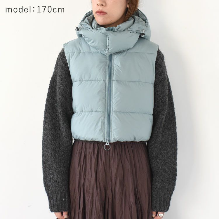 [ WILD THINGS × unfil ] cropped hoodie vest クロップドフーディベスト