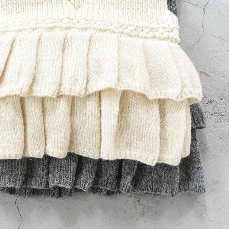 frill knit vest フリルニットベスト