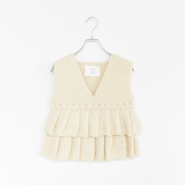 frill knit vest フリルニットベスト