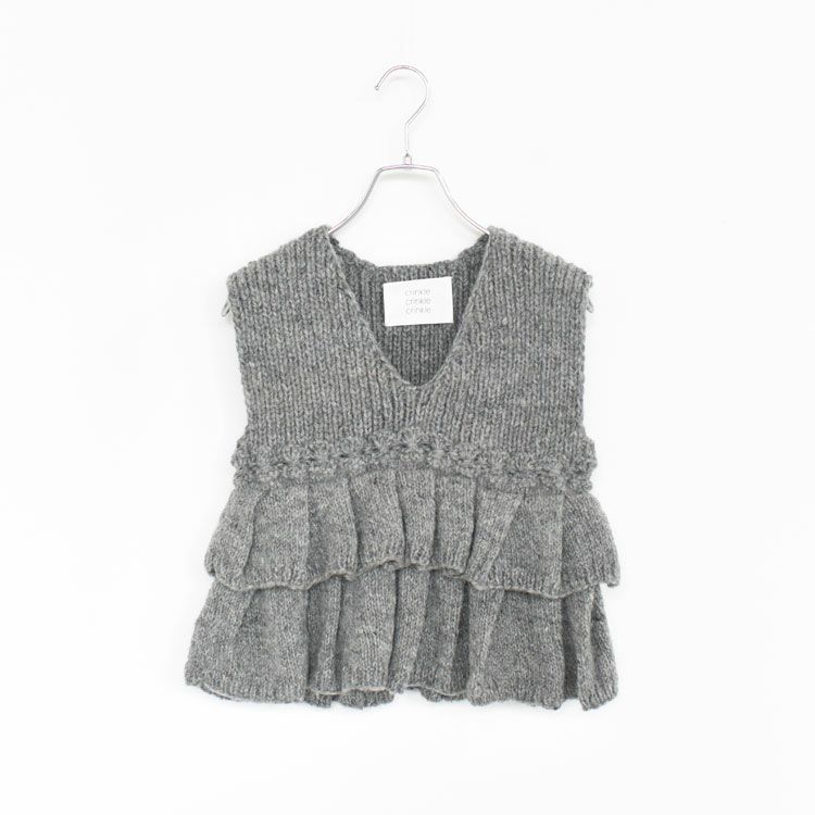 frill knit vest フリルニットベスト