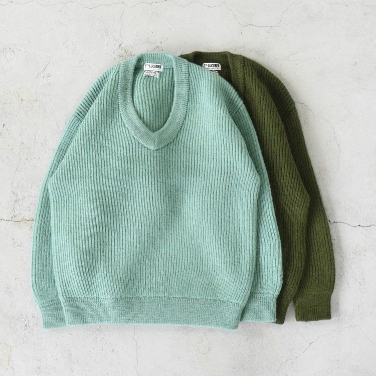 MID G KNIT V NECK SWEATER ニットVネックセーター