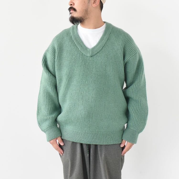 MID G KNIT V NECK SWEATER ニットVネックセーター