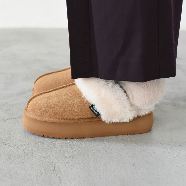 Cloudy Flatform Fur Slingback クラウディフラットフォーム ファー スリングバック