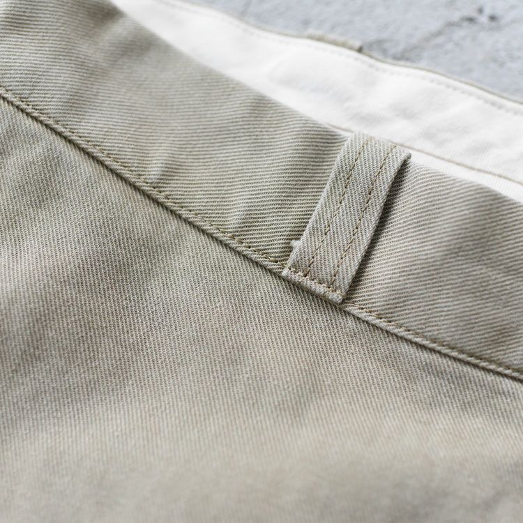 ORGANIC COTTON GABARDINE U.S.ARMY CHINO TROUSERS オーガニックコットン強撚ギャバ U.S.アーミーチノトラウザーズ