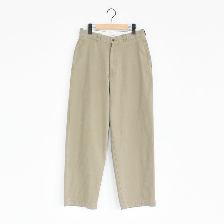 ORGANIC COTTON GABARDINE U.S.ARMY CHINO TROUSERS オーガニックコットン強撚ギャバ U.S.アーミーチノトラウザーズ