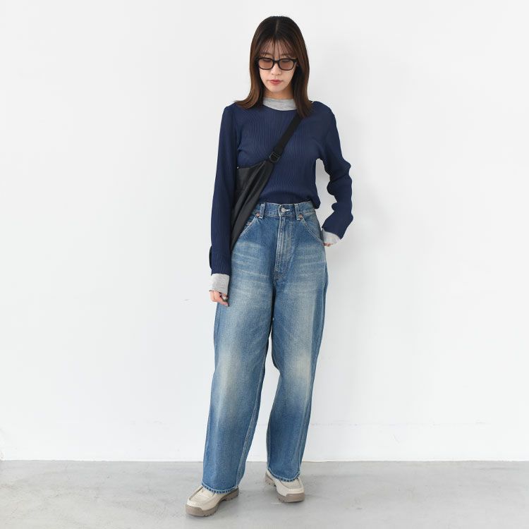 pleats crew neck P/O プリーツクルーネックプルオーバー