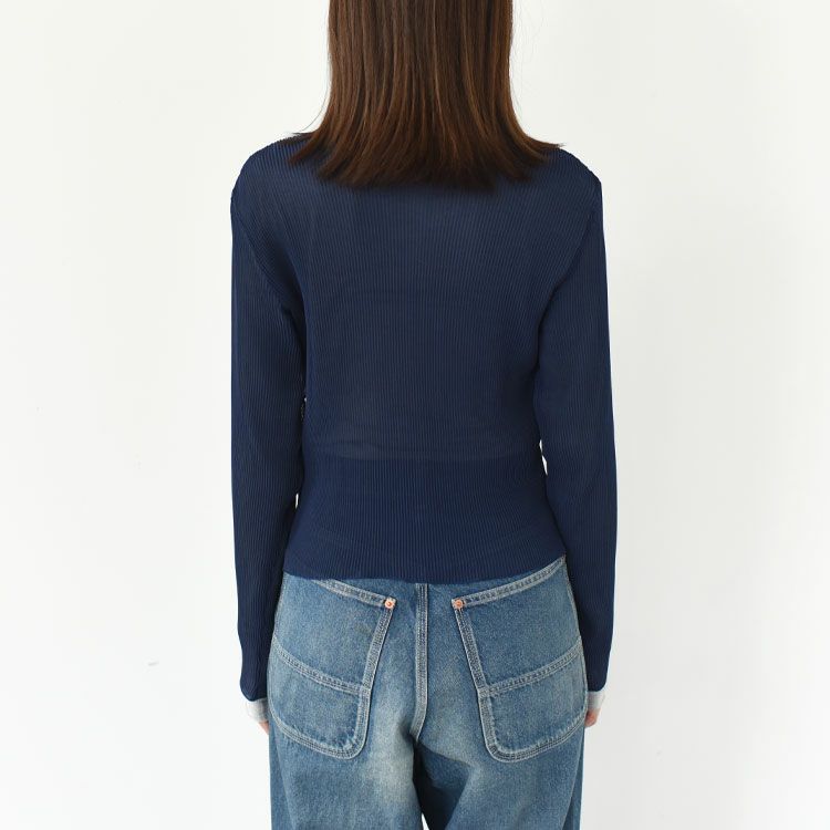 pleats crew neck P/O プリーツクルーネックプルオーバー