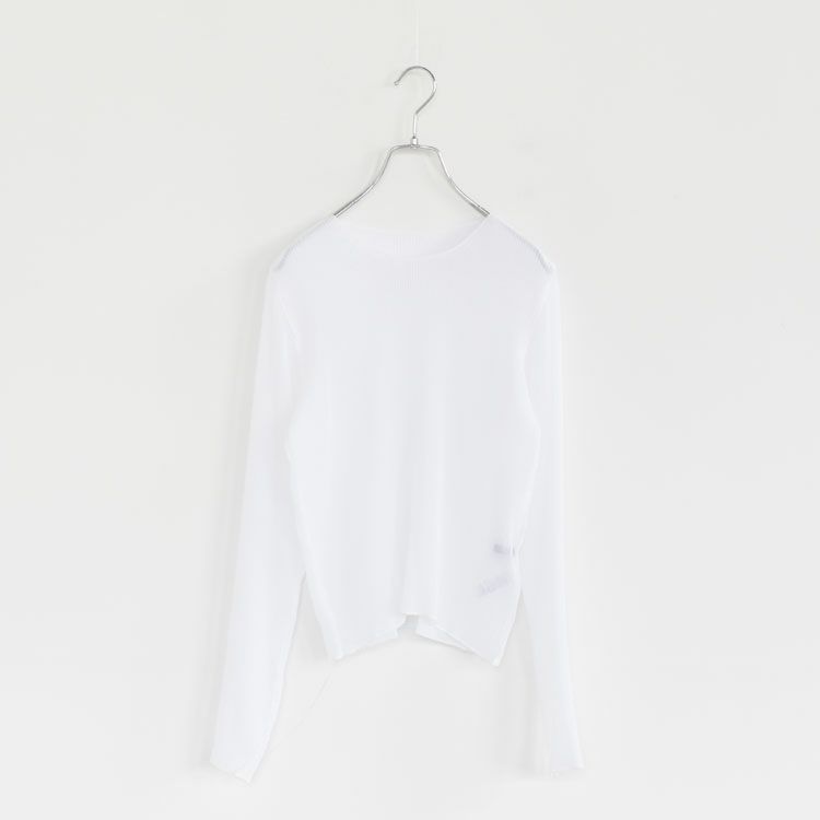 pleats crew neck P/O プリーツクルーネックプルオーバー