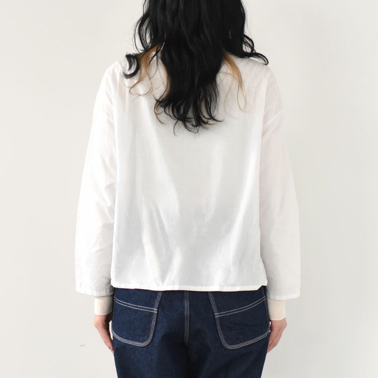 lace switching shirt レース切り替えシャツ