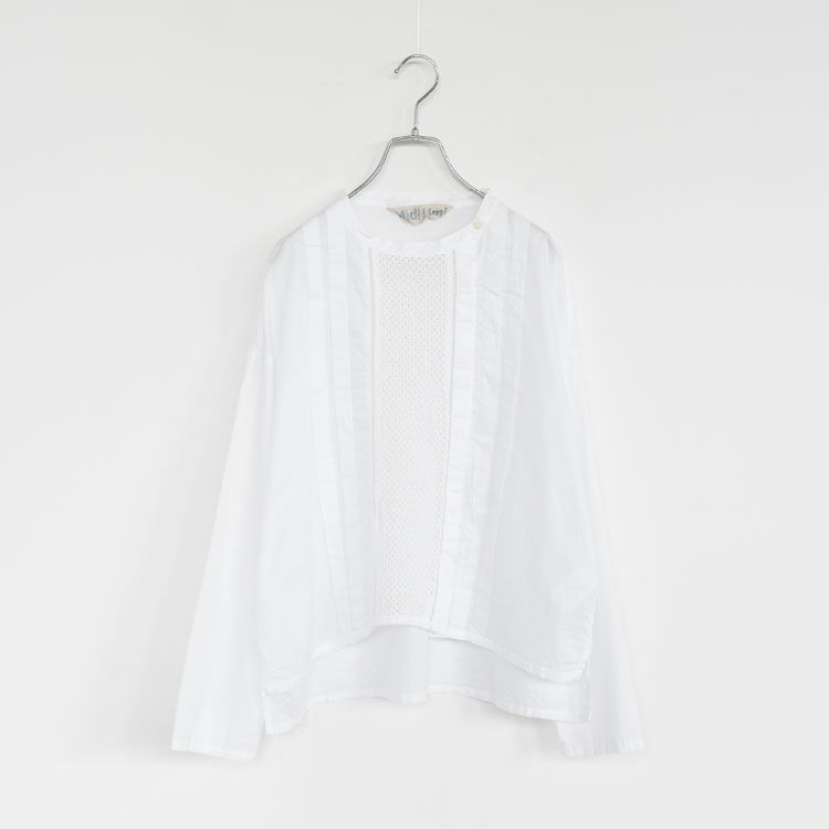 lace switching shirt レース切り替えシャツ