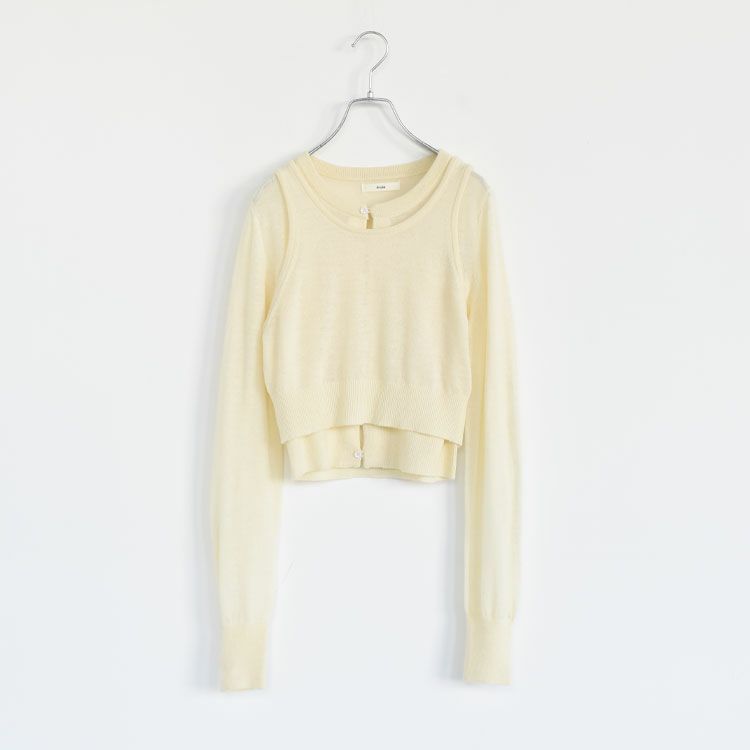 Layered Mohair Knit レイヤードモヘアニット