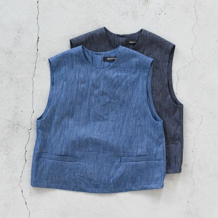 denim short vest デニムショートベスト