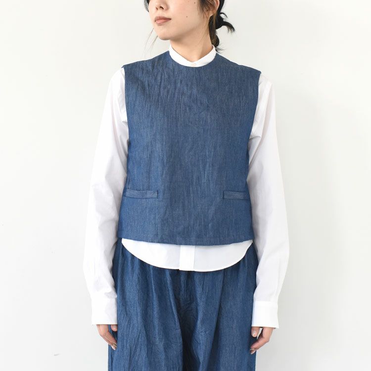 denim short vest デニムショートベスト