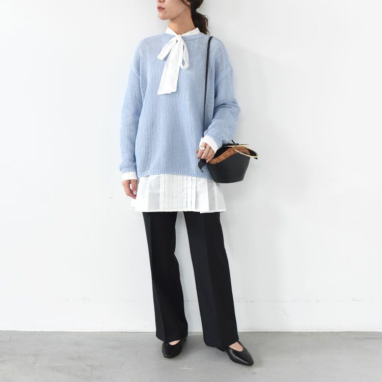 PAPER COTTON KNIT CREW NECK TOP ペパーコットンニット クルーネックトップ