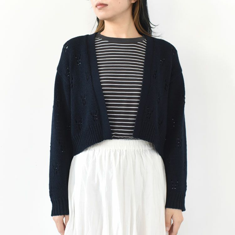 openwork pattern knit cardigan オープンワーク パターン ニットカーディガン