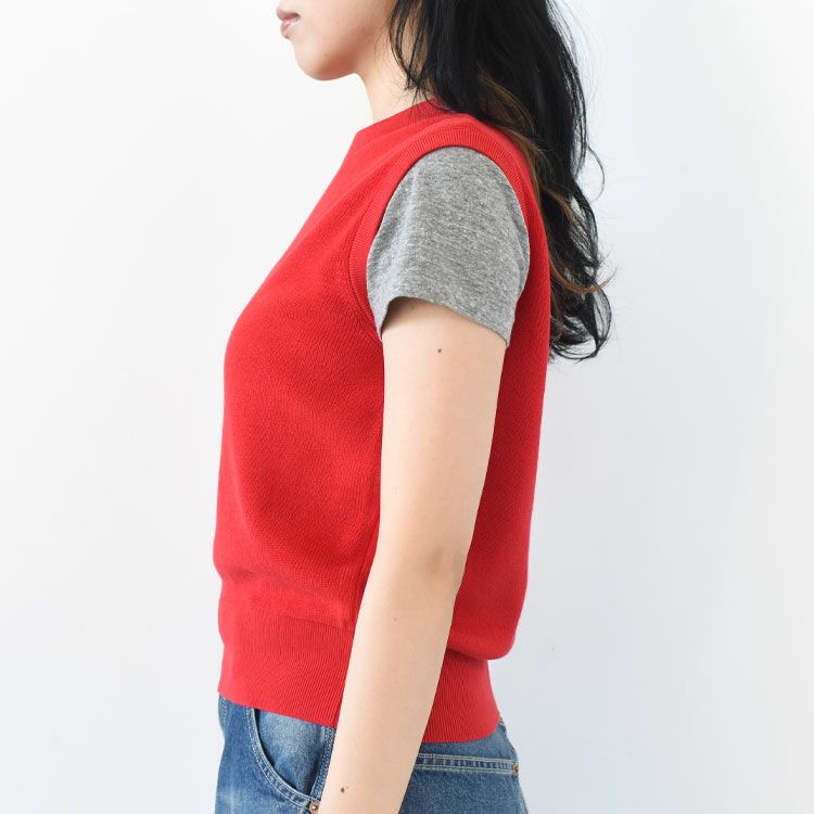 HIGH TWISTED COTTON KNIT VEST ハイツイステッドコットン ニットベスト