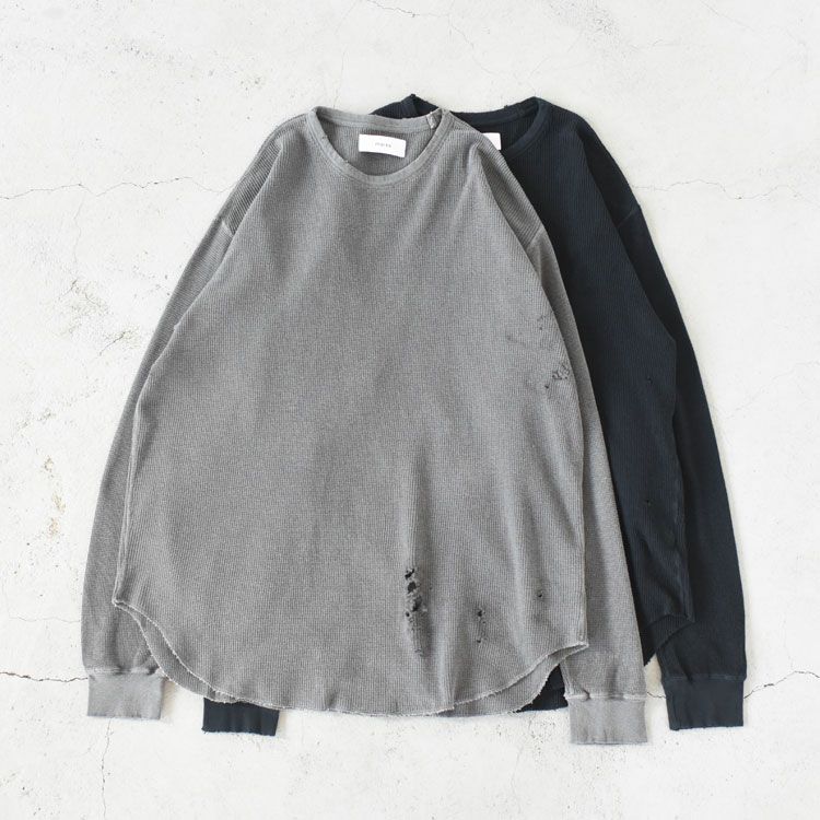 WAFFLE CREW NECK 30/1 ORGANIC COTTON WAFFLE ワッフルクルーネック オーガニックコットンワッフル