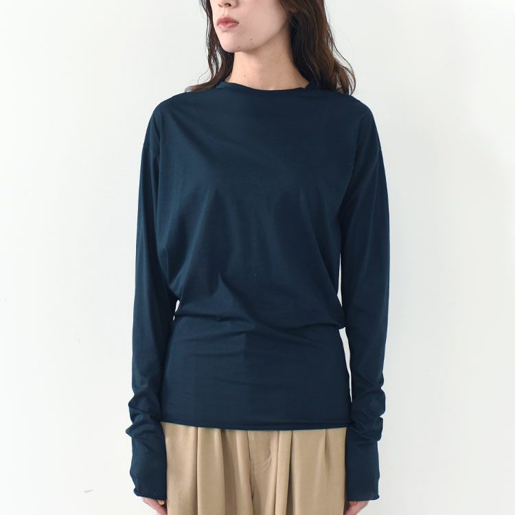twisted cotton sheer jersey long sleeve Tee ツイステッドコットン シアージャージー ロングスリーブTシャツ