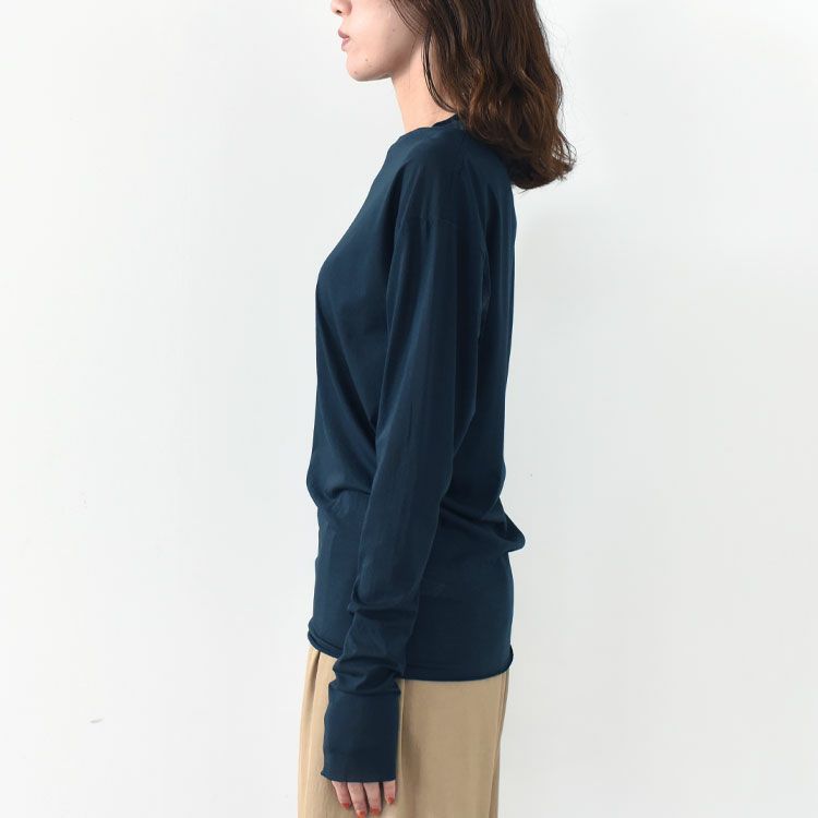 twisted cotton sheer jersey long sleeve Tee ツイステッドコットン シアージャージー ロングスリーブTシャツ