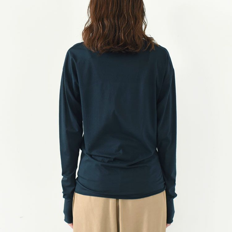 twisted cotton sheer jersey long sleeve Tee ツイステッドコットン シアージャージー ロングスリーブTシャツ