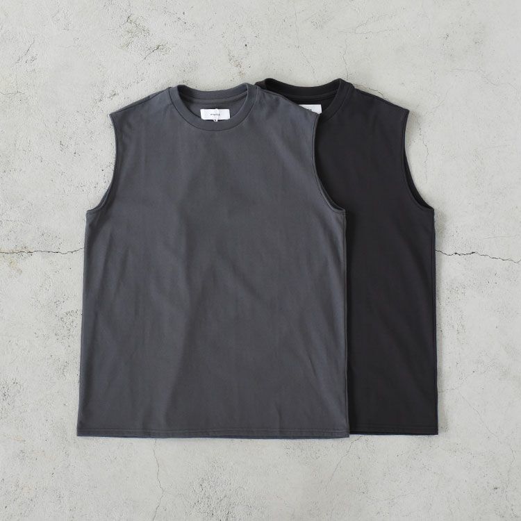 SLEEVELESS TEE 40/2 ORGANIC COTTON KNIT スリーブレスTシャツ オーガニックコットン26G天竺