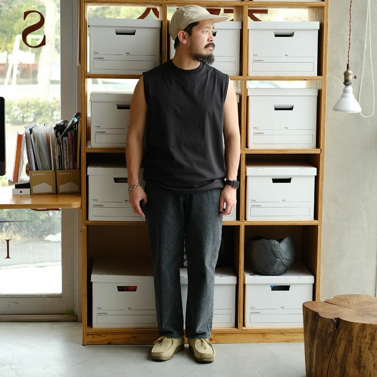 SLEEVELESS TEE 40/2 ORGANIC COTTON KNIT スリーブレスTシャツ オーガニックコットン26G天竺