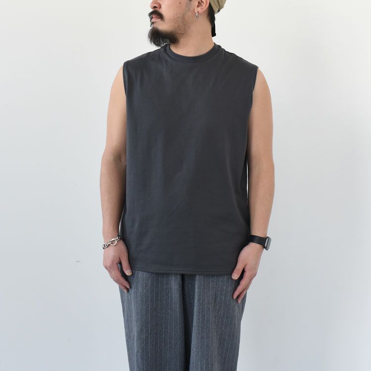 SLEEVELESS TEE 40/2 ORGANIC COTTON KNIT スリーブレスTシャツ オーガニックコットン26G天竺