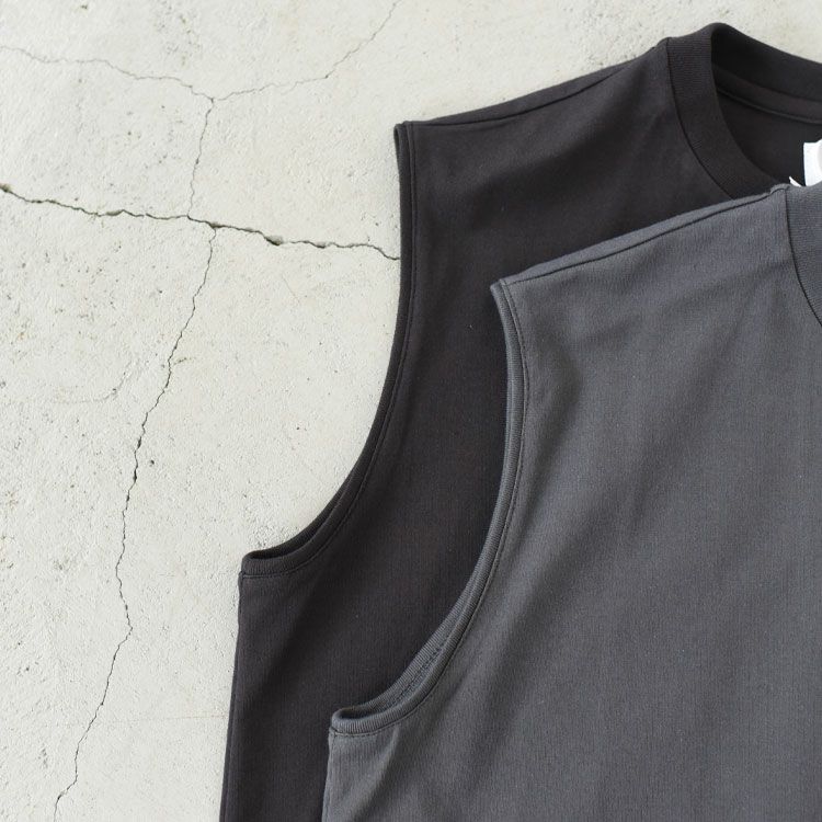 SLEEVELESS TEE 40/2 ORGANIC COTTON KNIT スリーブレスTシャツ オーガニックコットン26G天竺