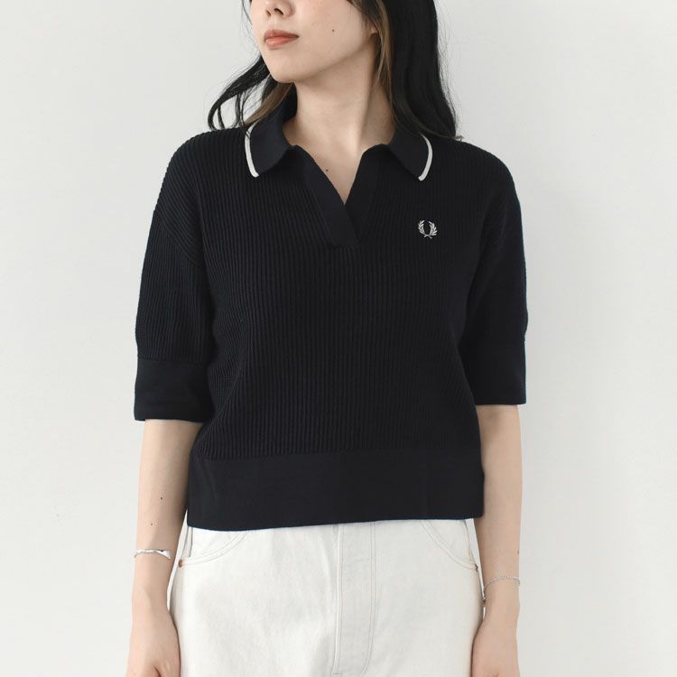 Open-Collar Mesh Knit Shirt オープンカラーメッシュニット