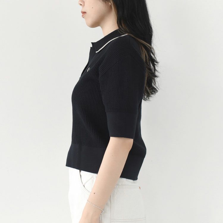 Open-Collar Mesh Knit Shirt オープンカラーメッシュニットシャツ