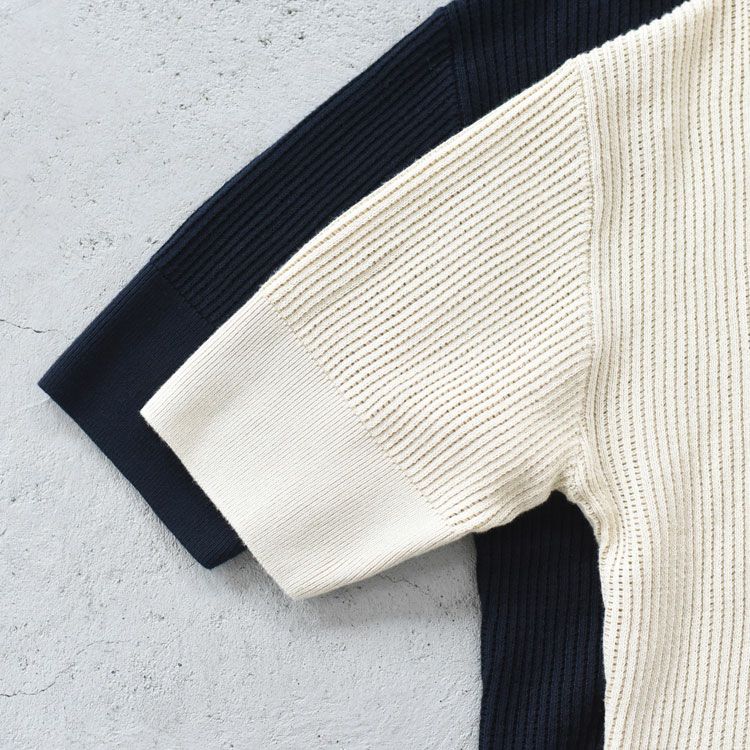Open-Collar Mesh Knit Shirt オープンカラーメッシュニット