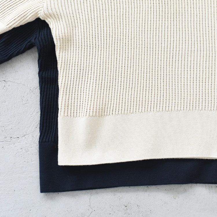 Open-Collar Mesh Knit Shirt オープンカラーメッシュニットシャツ