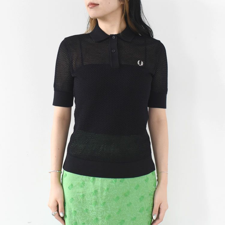 Open-Knit Polo Shirt オープンニットポロシャツ