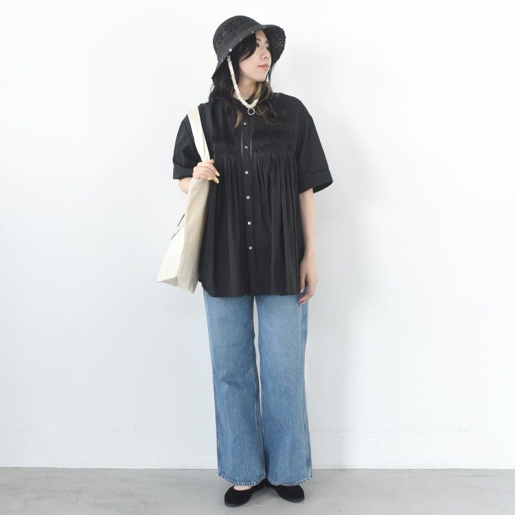 Baran_PIN TUCK SHIRT バラン ピンタックシャツ