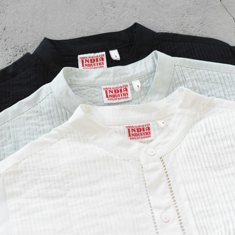 Baran_PIN TUCK SHIRT バラン ピンタックシャツ