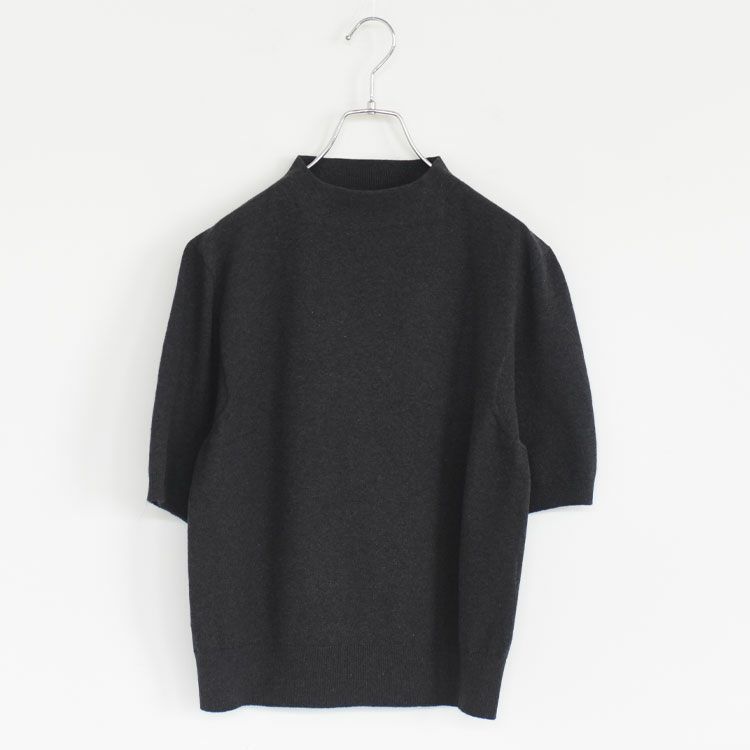 stretch organic cotton bottle-neck sweater ストレッチオーガニックコットン ボトルネックセーター