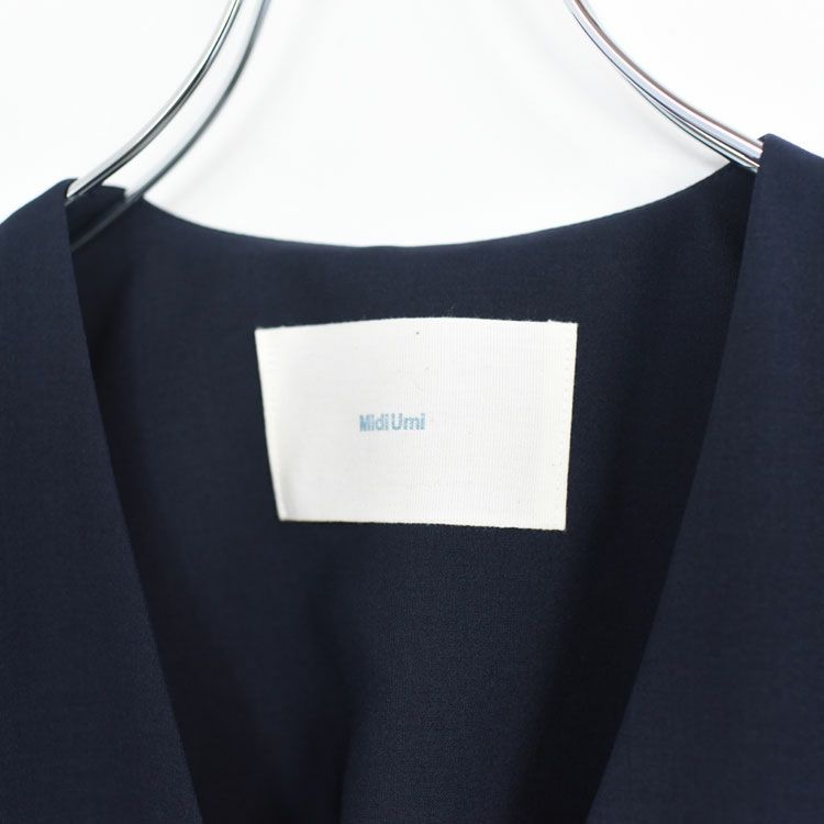 V neck long gilet onepiece Vネック ロングジレ ワンピース