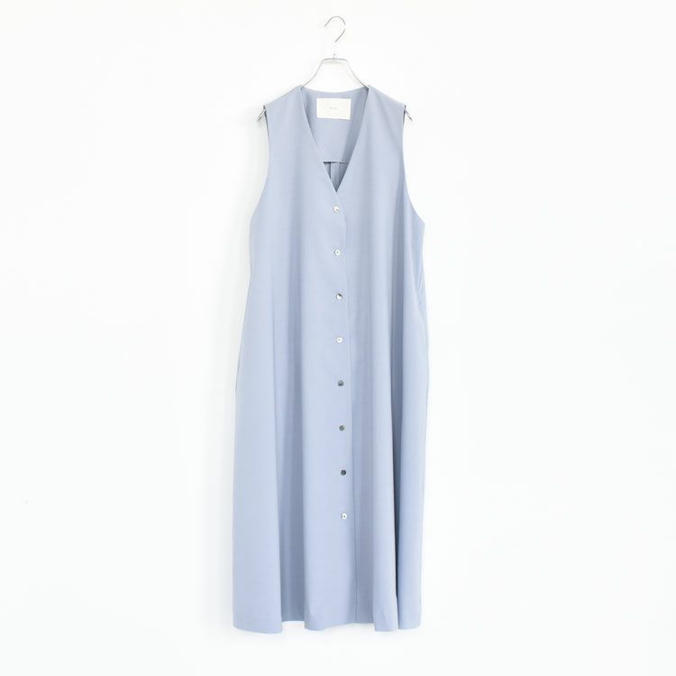 V neck long gilet onepiece Vネック ロングジレ ワンピース