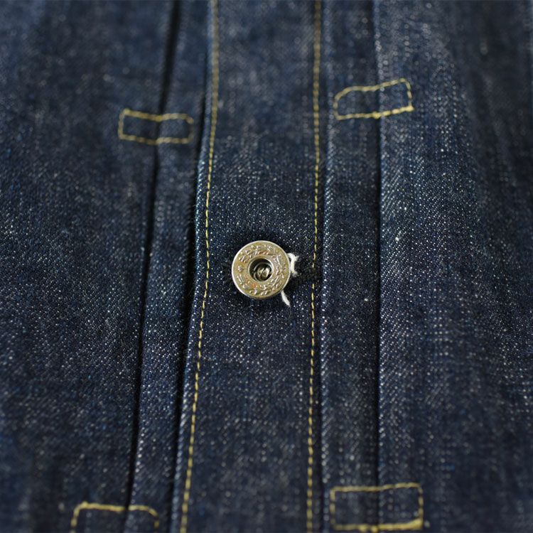 SUGAR CANE Super “Denim” Collectibles #10 14oz. BLUE DENIM BLOUSE “S1945” MODEL (T-BACK)