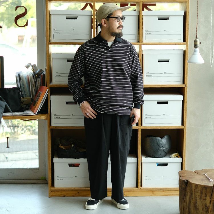 ORGANIC COTTON HIGH TWISTED PIQUE TWO BUTTON POLO L/S TEE オーガニックコットン強燃ドライカノコ / 2ボタンポロロングスリーブTEE