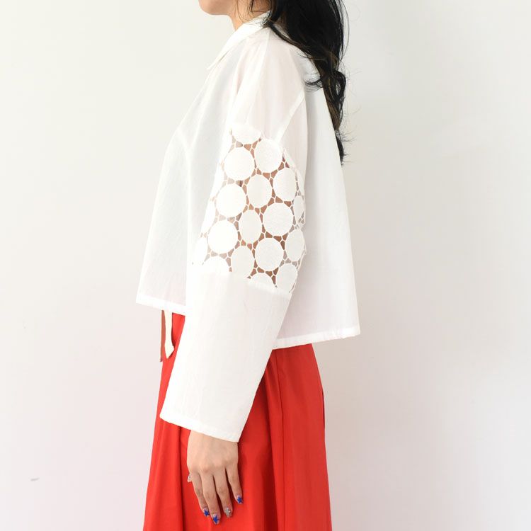 lace mix box shirt レースミックス ボックスシャツ