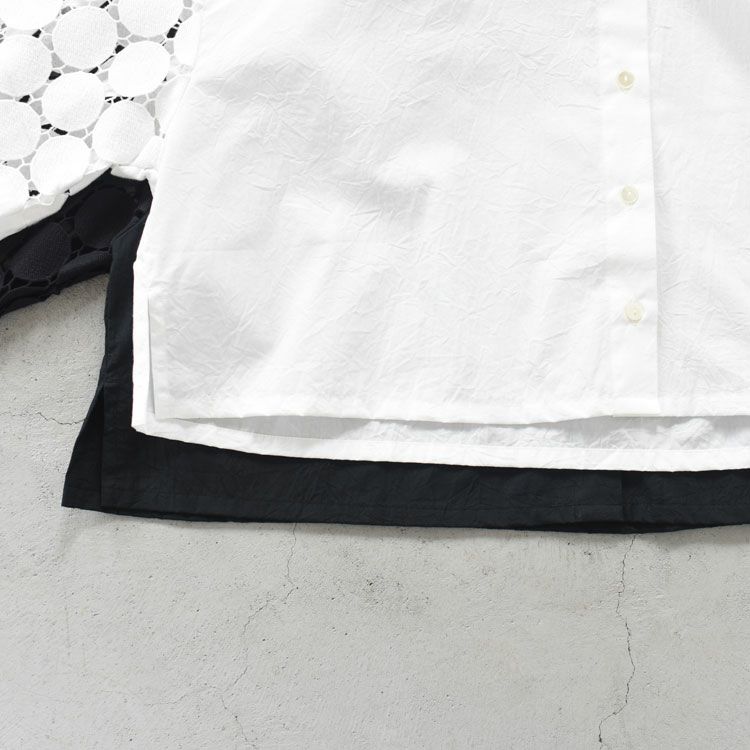 lace mix box shirt レースミックス ボックスシャツ