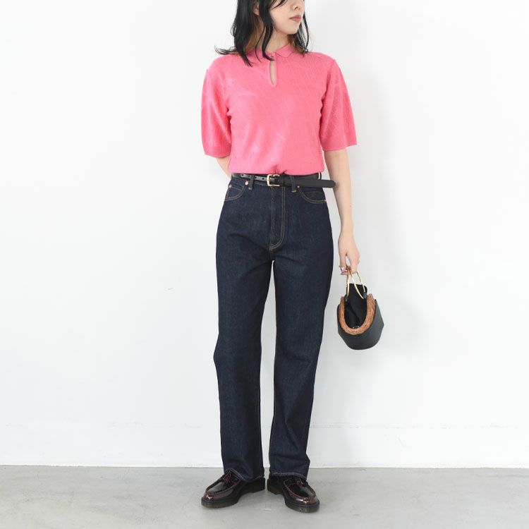 BRIGHT LACE KNIT POLO ブライトレースニットポロ