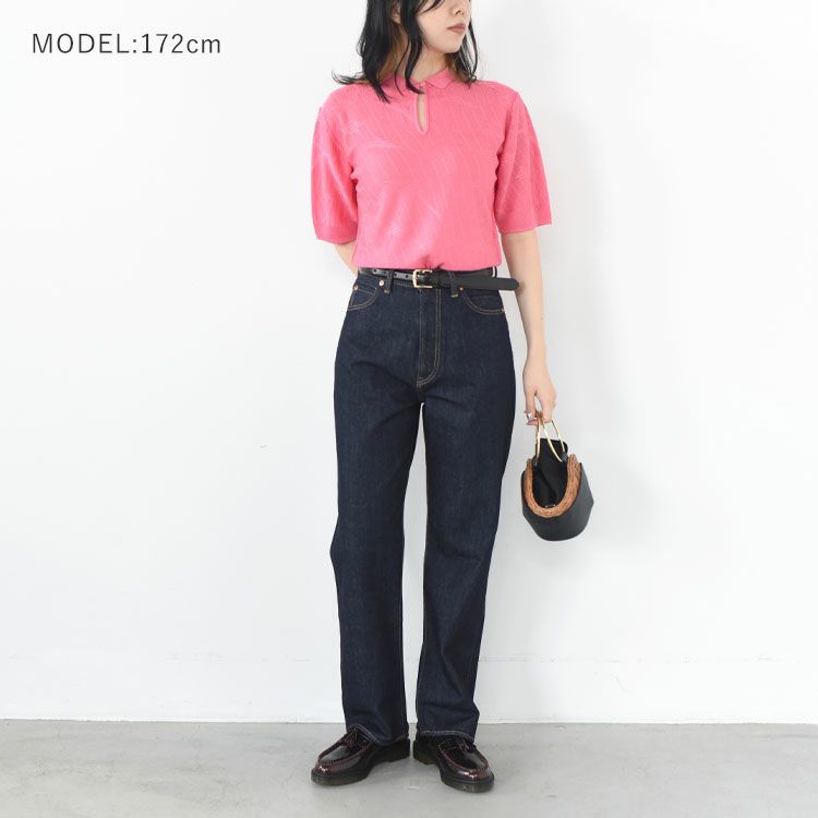 BRIGHT LACE KNIT POLO ブライトレースニットポロ