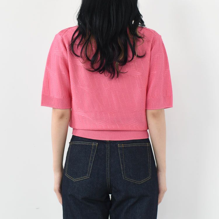 BRIGHT LACE KNIT POLO ブライトレースニットポロ
