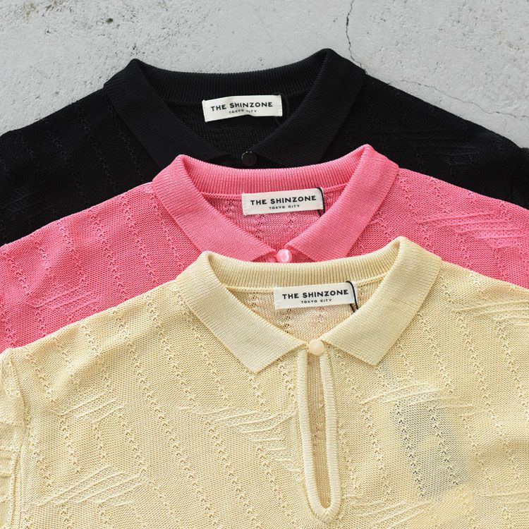 BRIGHT LACE KNIT POLO ブライトレースニットポロ