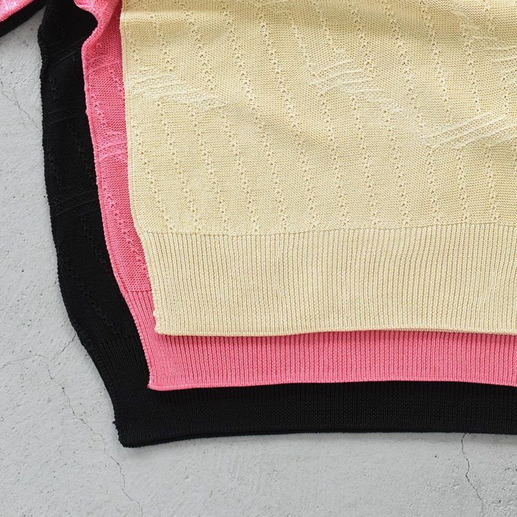 BRIGHT LACE KNIT POLO ブライトレースニットポロ