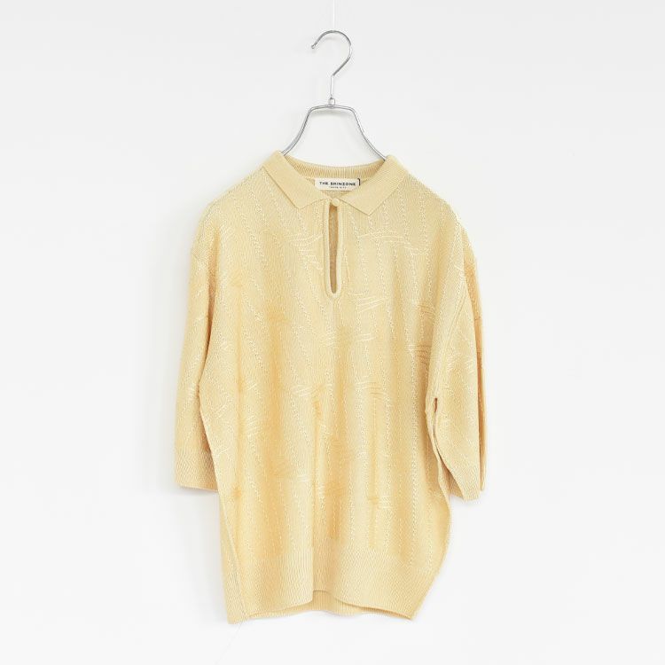 BRIGHT LACE KNIT POLO ブライトレースニットポロ