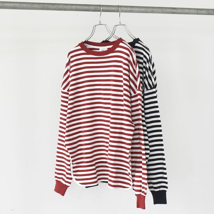 FRENCH STRIPED LONG SLEEVE TEE フレンチストライプロングスリーブTシャツ